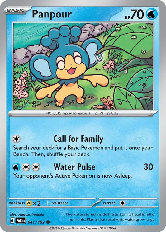 041/182 Panpour Paradox Rift Pokémon Card