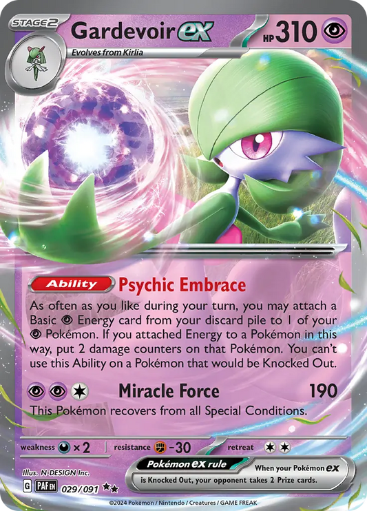 029/091 Gardevoir ex Paldean Fates Pokémon Card