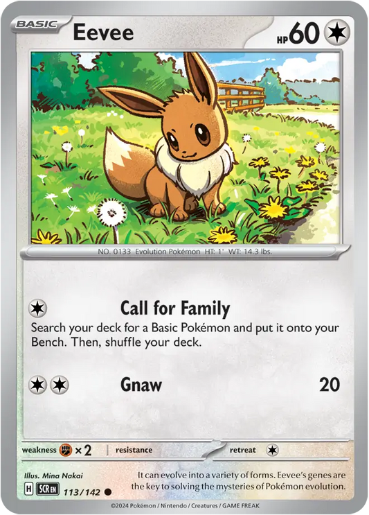 113/142 Eevee Stellar Crown Pokémon Card