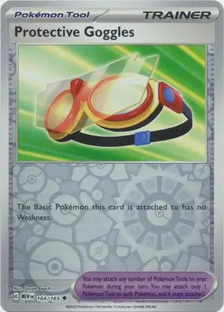 164/165 Protective Goggles Reverse Holo 151 Pokémon Card