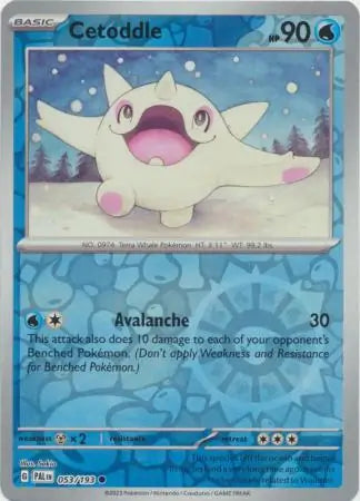 053/193 Cetoddle Reverse Holo Paldea Evolved Pokémon Card