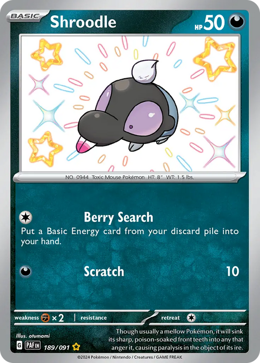 189/091 Mabosstiff Paldean Fates Pokémon Card