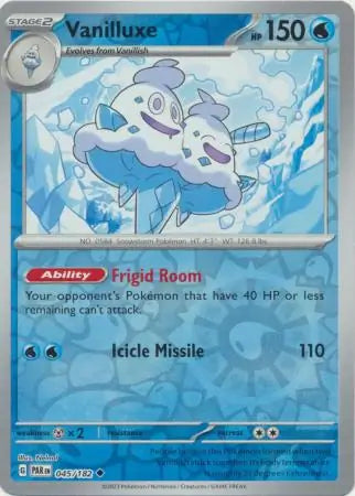 045/182 Vanilluxe Reverse Holo Paradox Rift Pokémon Card