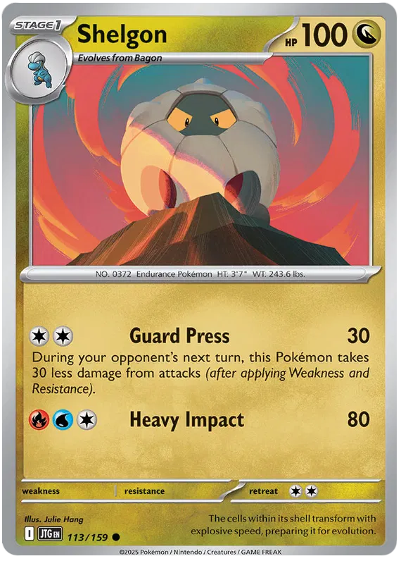 113/159 Shelgon Journey Together Pokémon Card