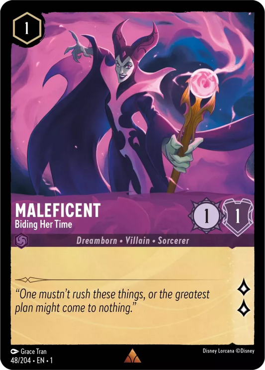 048/204 Maleficent Biding Her Time Disney Lorcana The First Chapter Card