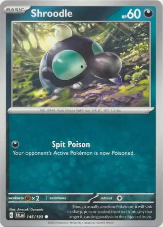 145/193 Shroodle Paldea Evolved Pokémon Card