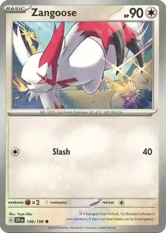 146/198 Zangoose Scarlet & Violet Base Set Pokémon Card