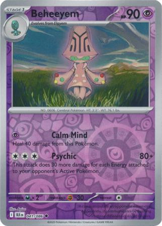 041/086 Beheeyem Reverse Holo Black Bolt Pokémon Card