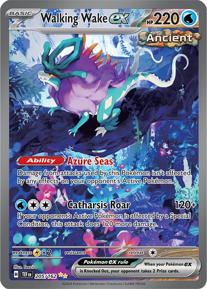 205/162 Walking Wake ex Scarlet & Violet Temporal Forces Pokémon Card