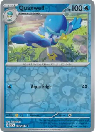 051/191 Quaxwell Reverse Holo Surging Sparks Pokémon Card