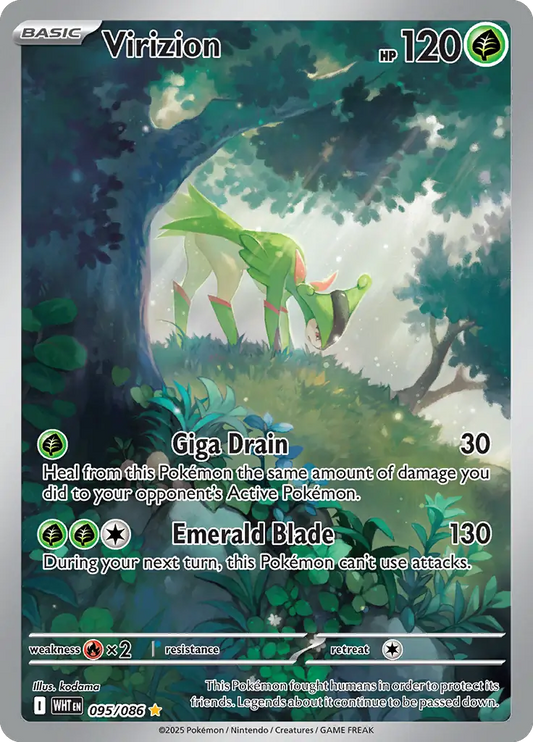 095/086 Virizion White Flare Pokémon Card