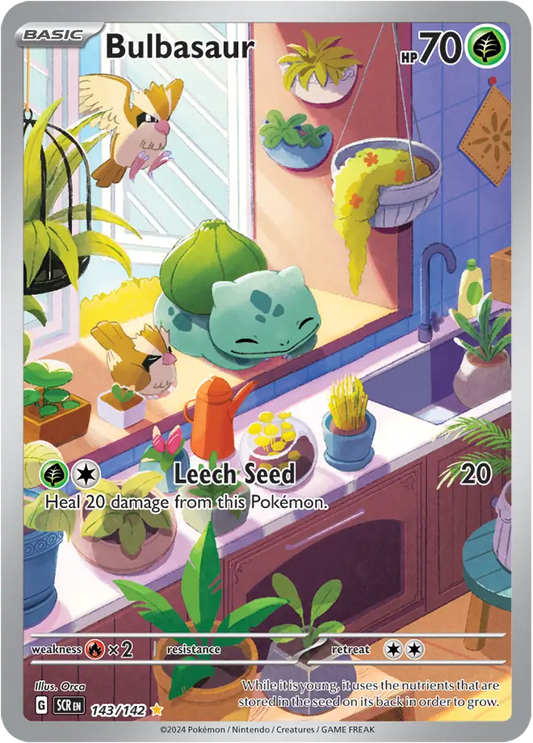 143/142 Bulbasaur Stellar Crown Pokémon Card