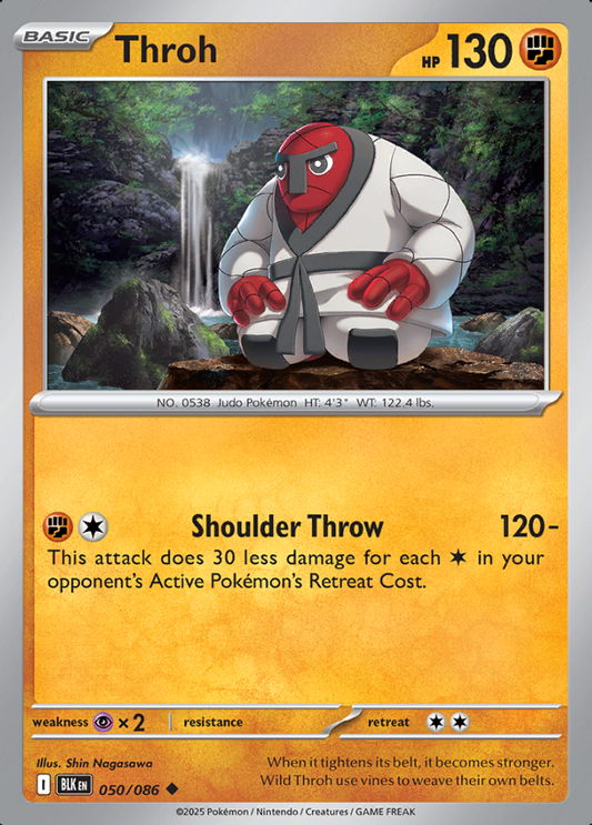 050/086 Throh Black Bolt Pokémon Card