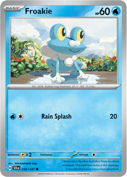 039/142 Froakie Stellar Crown Pokémon Card