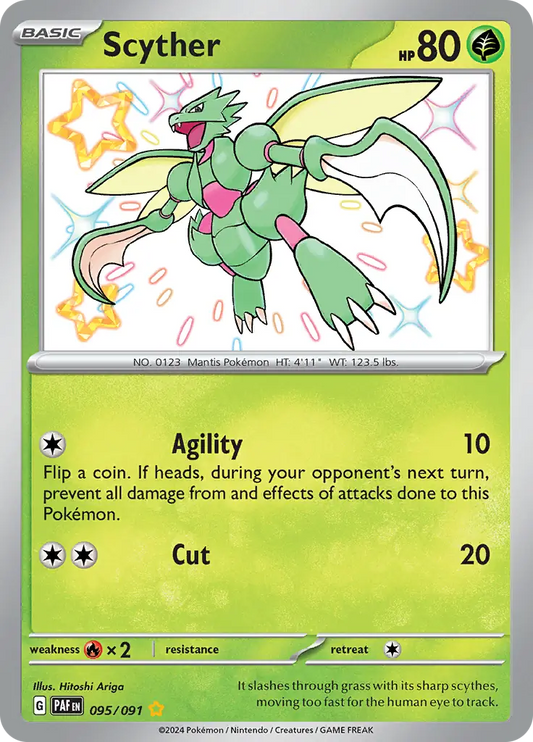 095/091 Scyther Paldean Fates Pokémon Card