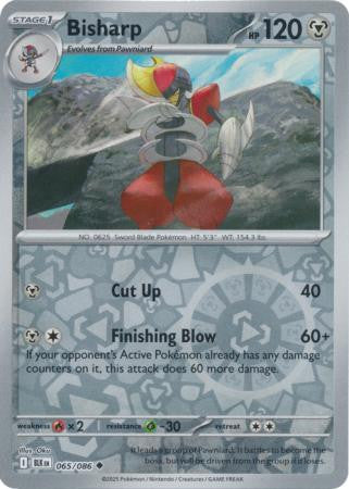 065/086 Bisharp Reverse Holo Black Bolt Pokémon Card