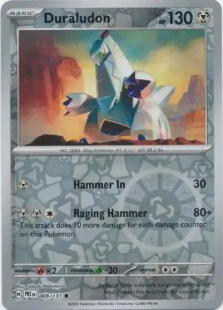 069/131 Duraludon Reverse Holo Prismatic Evolutions Pokémon Card