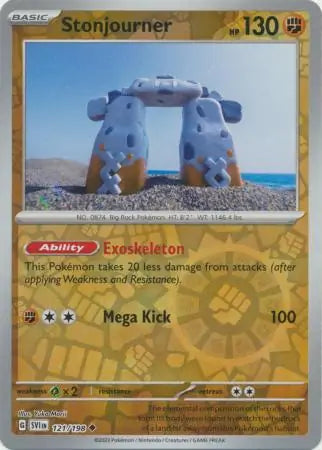 121/198 Stonjourner Reverse Holo Scarlet & Violet Base Set Pokémon Card