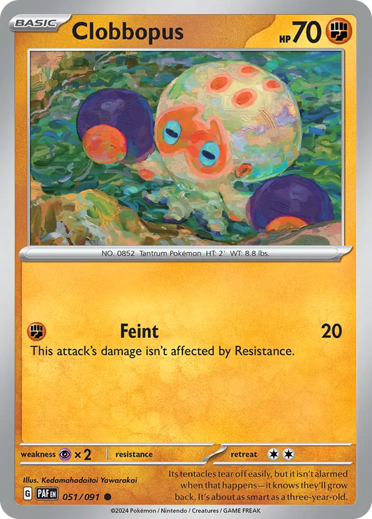 051/091 Clobbopus Paldean Fates Pokémon Card