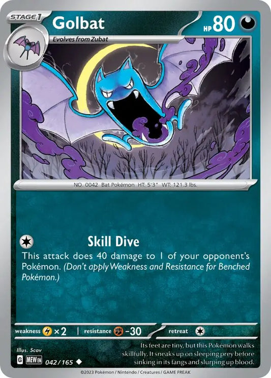 042/165 Golbat 151 Pokémon Card