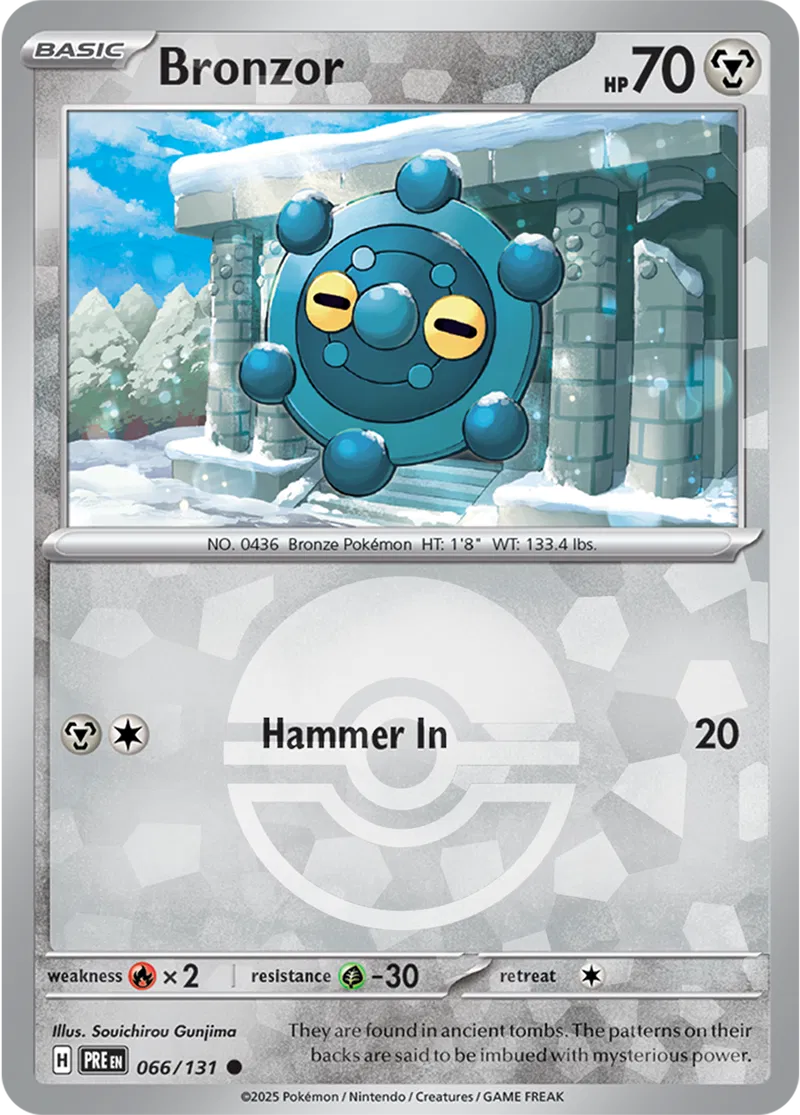066/131 Bronzor Poke Ball Holo Prismatic Evolutions Pokémon Card