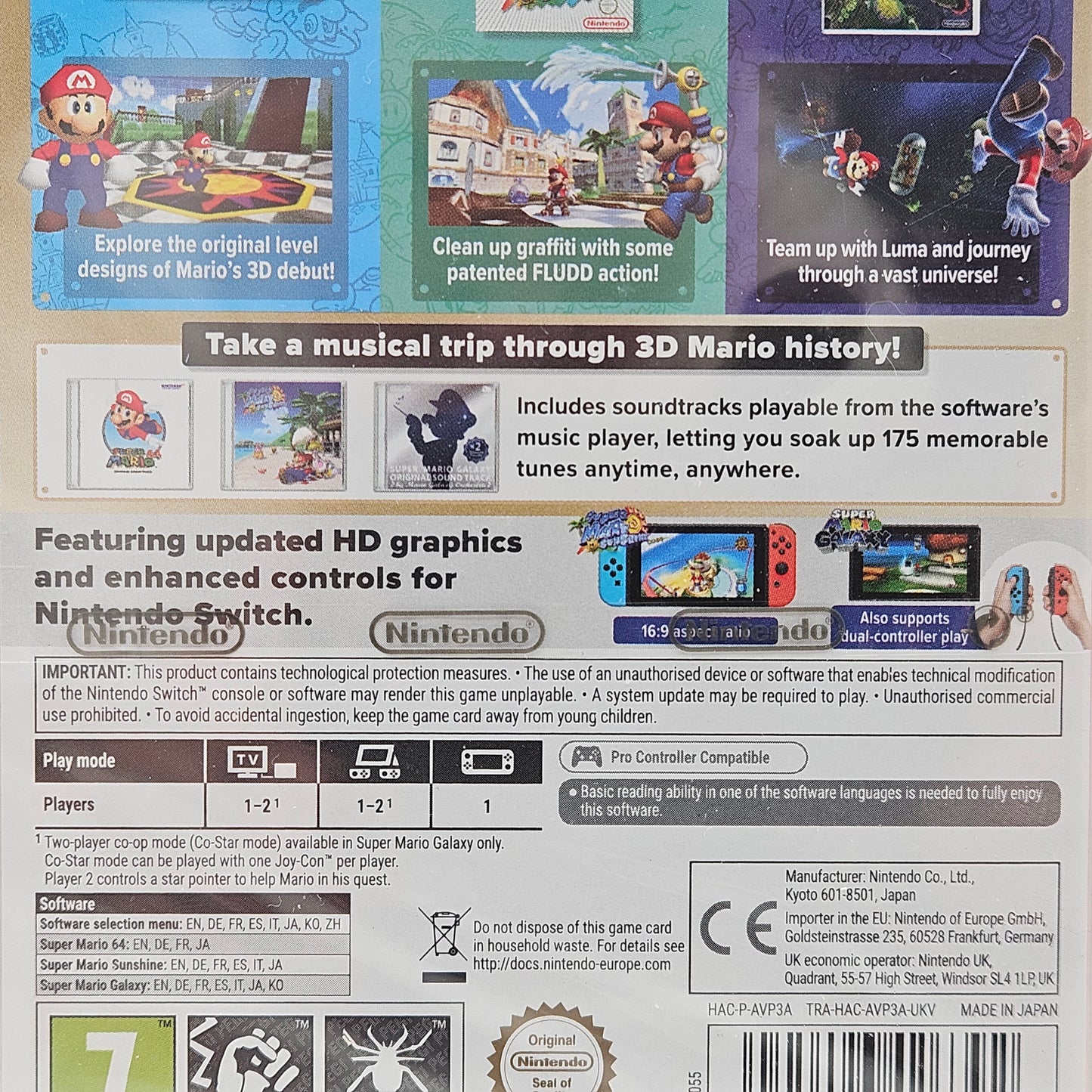 Super Mario 3D All-Stars Nintendo Switch Game Graded UKG 85 Near-Mint