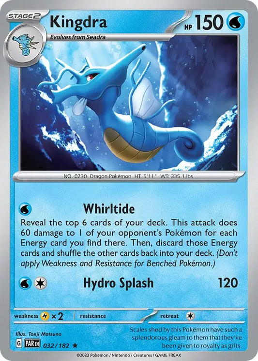 032/182 Kingdra Paradox Rift Pokémon Card