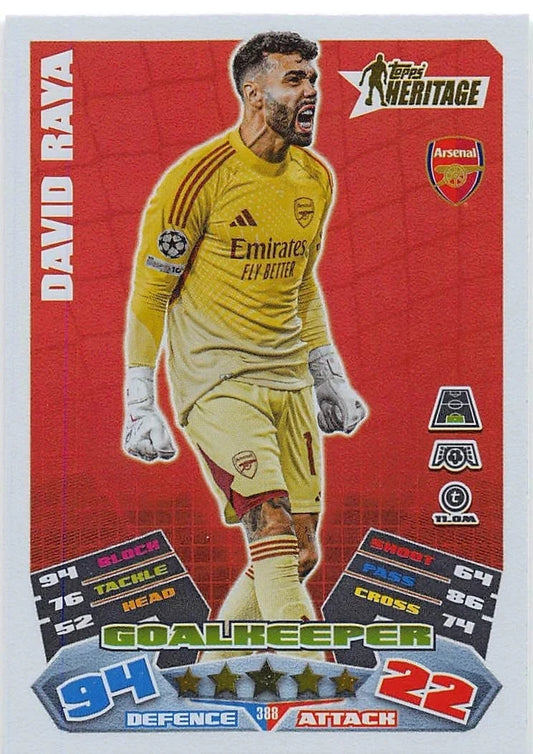 388 David Raya (Arsenal) Heritage (Rainbow Plus Foil)