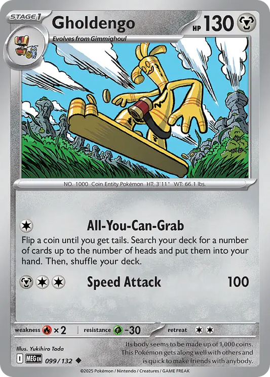 099/132 Gholdengo Mega Evolution Pokémon Card