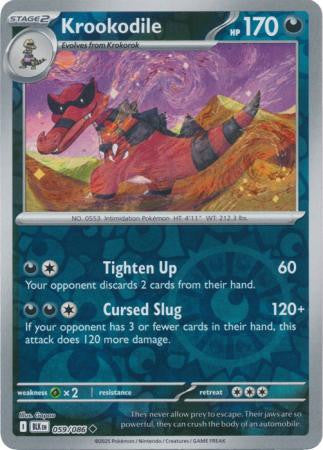 059/086 Krookodile Reverse Holo Black Bolt Pokémon Card