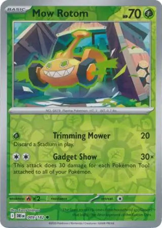 009/182 Mow Rotom Reverse Holo Destined Rivals Pokémon Card