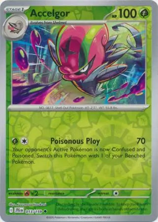 013/159 Accelgor Reverse Holo Journey Together Pokémon Card