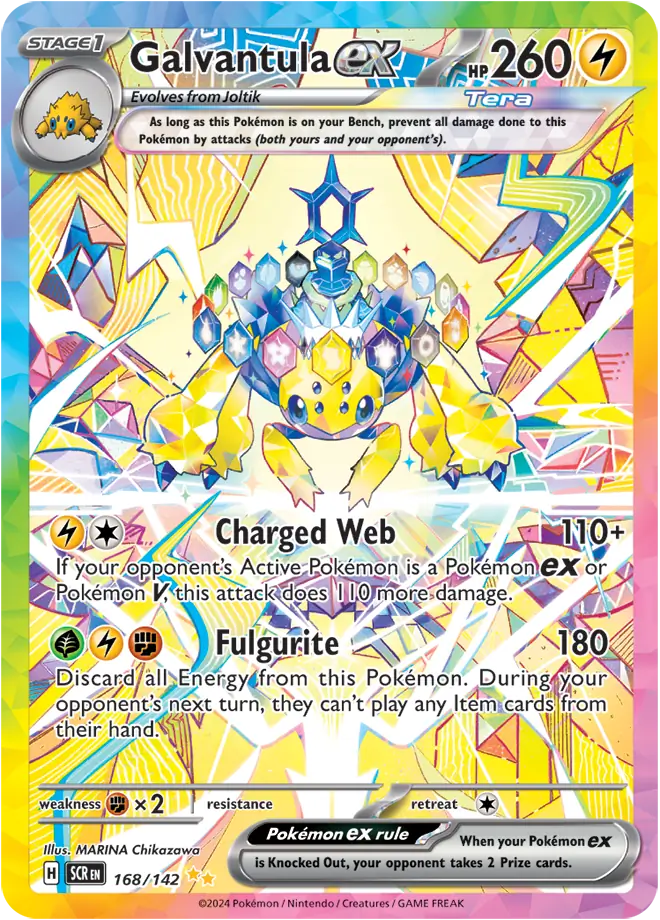 168/142 Galvantula ex Stellar Crown Pokémon Card