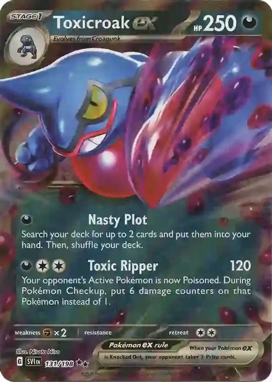 131/198 Toxicroak ex Scarlet & Violet Base Set Pokémon Card