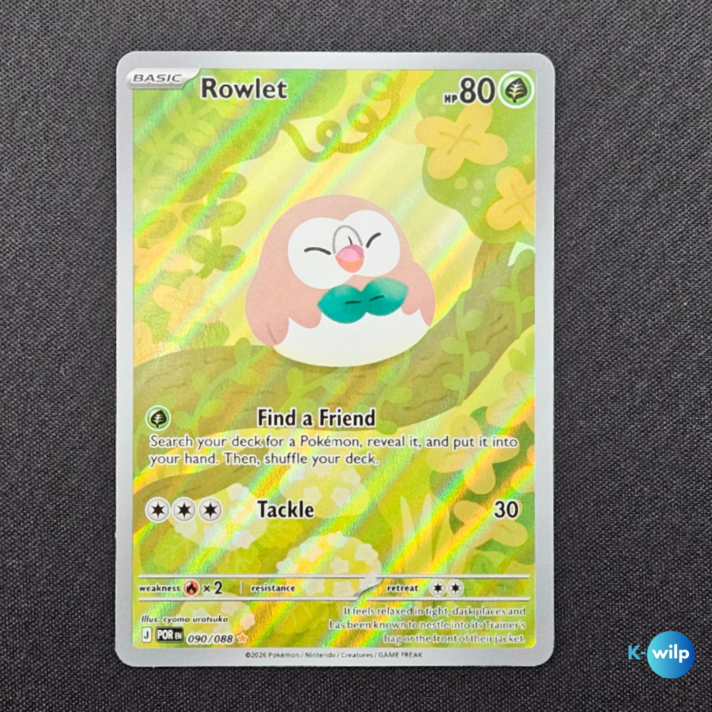 Rowlett 090/088 Perfect Order Holo Illustration Rare English Pokémon Trading Card