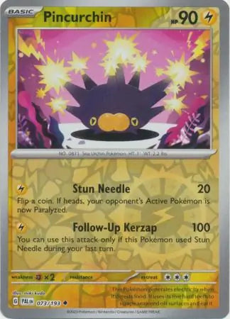 073/193 Pincurchin Reverse Holo Paldea Evolved Pokémon Card