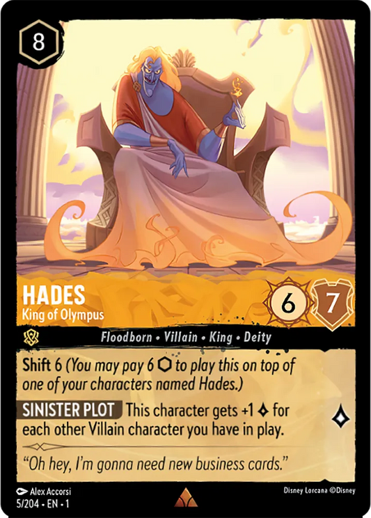 005/204 Hades - King of Olympus Lorcana Card