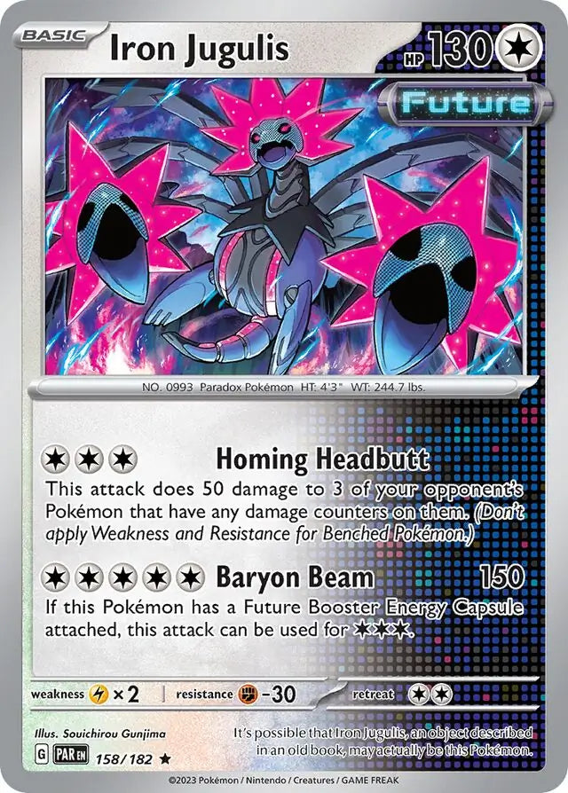 158/182 Iron Jugulis Paradox Rift Pokémon Card