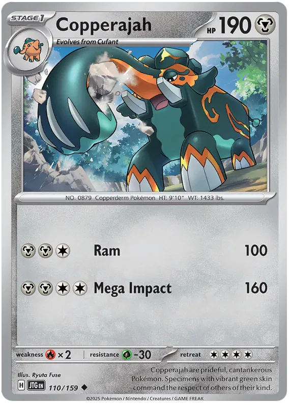 110/159 Copperajah Journey Together Pokémon Card