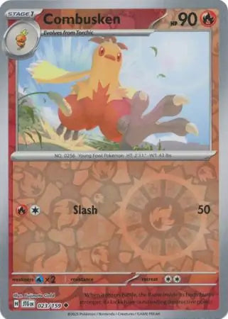 023/159 Combusken Reverse Holo Journey Together Pokémon Card