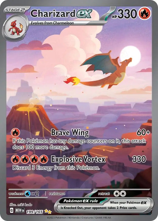 199/165 Charizard ex 151 Pokémon Card