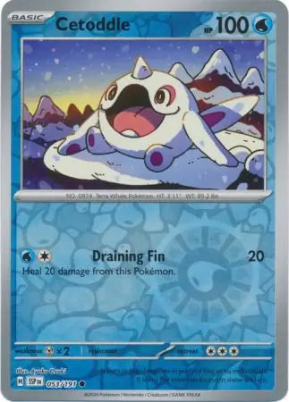 053/191 Cetoddle Reverse Holo Surging Sparks Pokémon Card