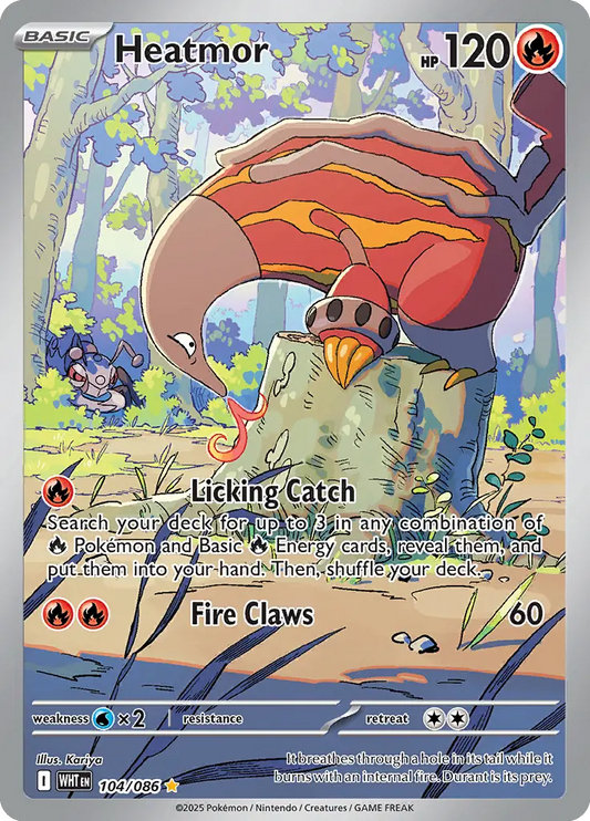 104/086 Heatmor White Flare Pokémon Card