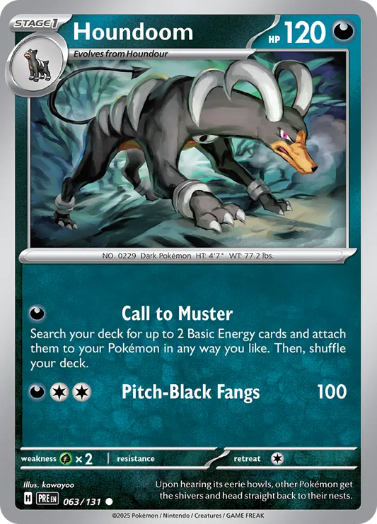 063/131 Houndoom Prismatic Evolutions Pokémon Card