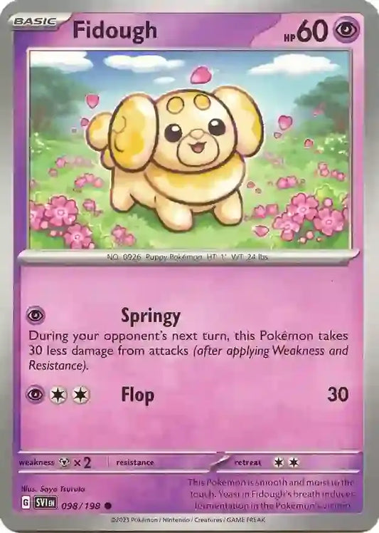 098/198 Fidough Scarlet & Violet Base Set Pokémon Card