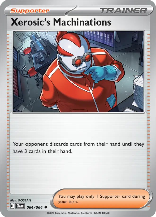 064/064 Xerosic's Machinations Shrouded Fable Pokémon Card