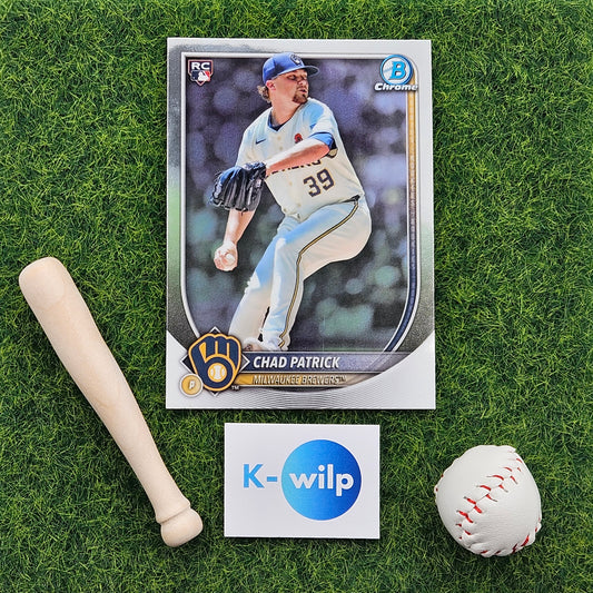 028 Chad Patrick - Milwaukee Brewers RC 2025 Bowman Chrome Topps Baseball Trading Card
