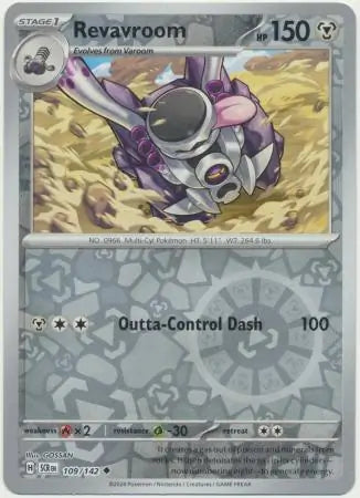 109/142 Revavroom Reverse Holo Stellar Crown Pokémon Card
