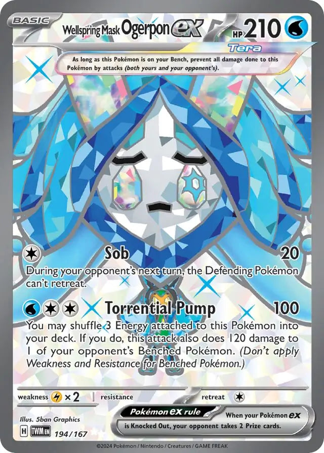 194/167 Wellspring Mask Ogerpon ex Twilight Masquerade Pokémon Card