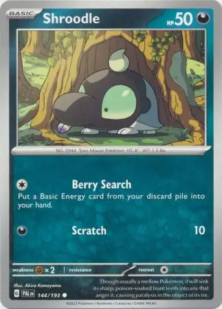 144/193 Shroodle Paldea Evolved Pokémon Card